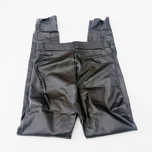 Zara Faux Leather Skinny Pants Black SZ Small - Picture 5 of 9